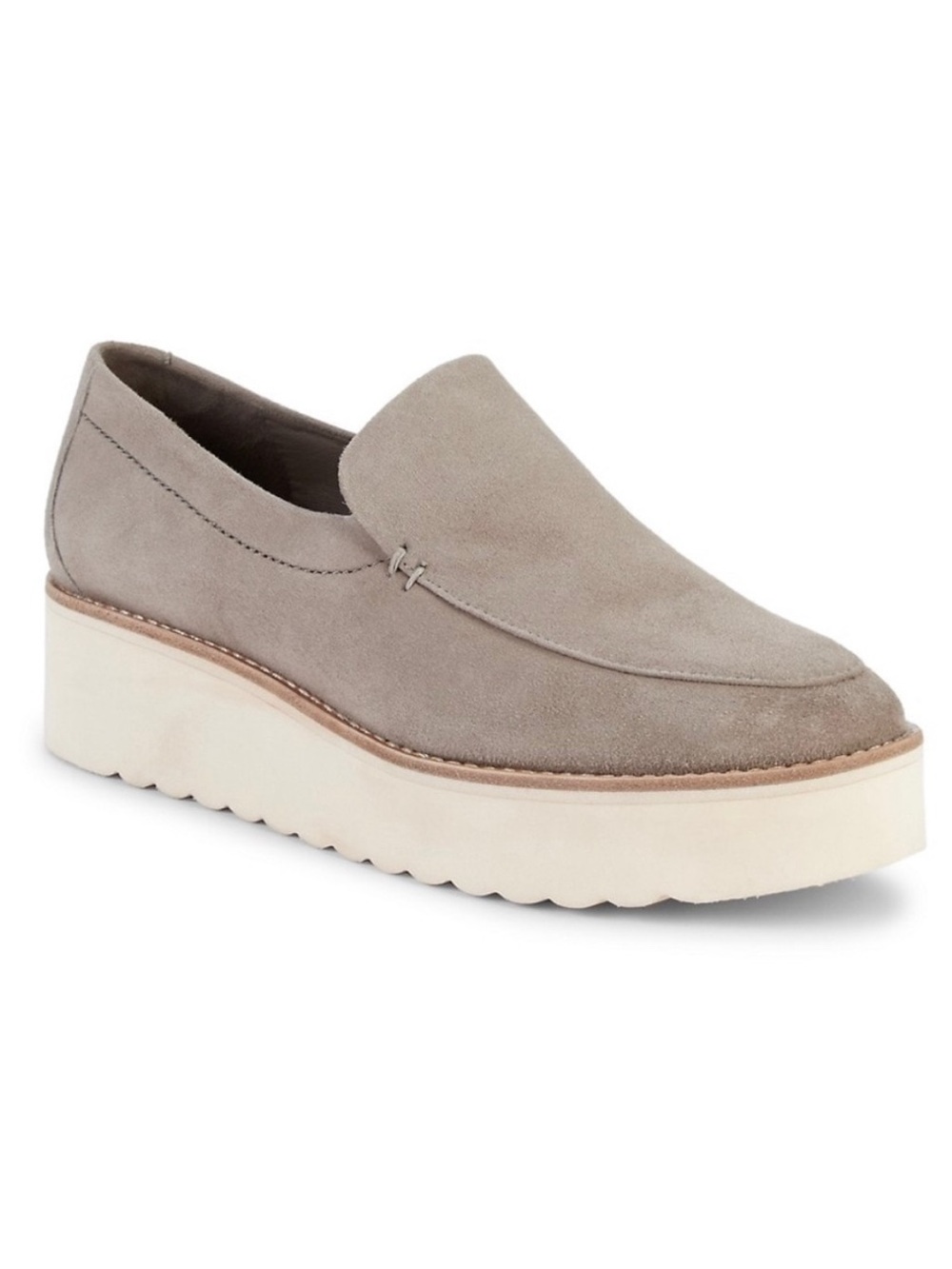 Vince  Suede Platform Slip-On Loafer in Taupe 7/5 size